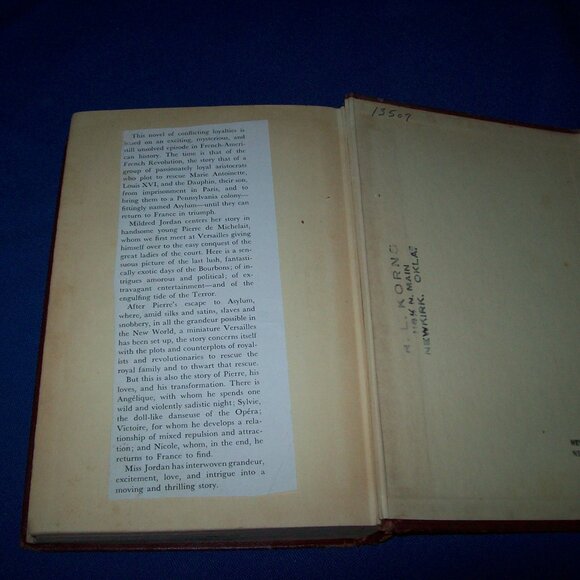 Vintage Hardcover Book - Asylum for the Queen by Mildred Jordan - 1948 - Picture 5 of 6